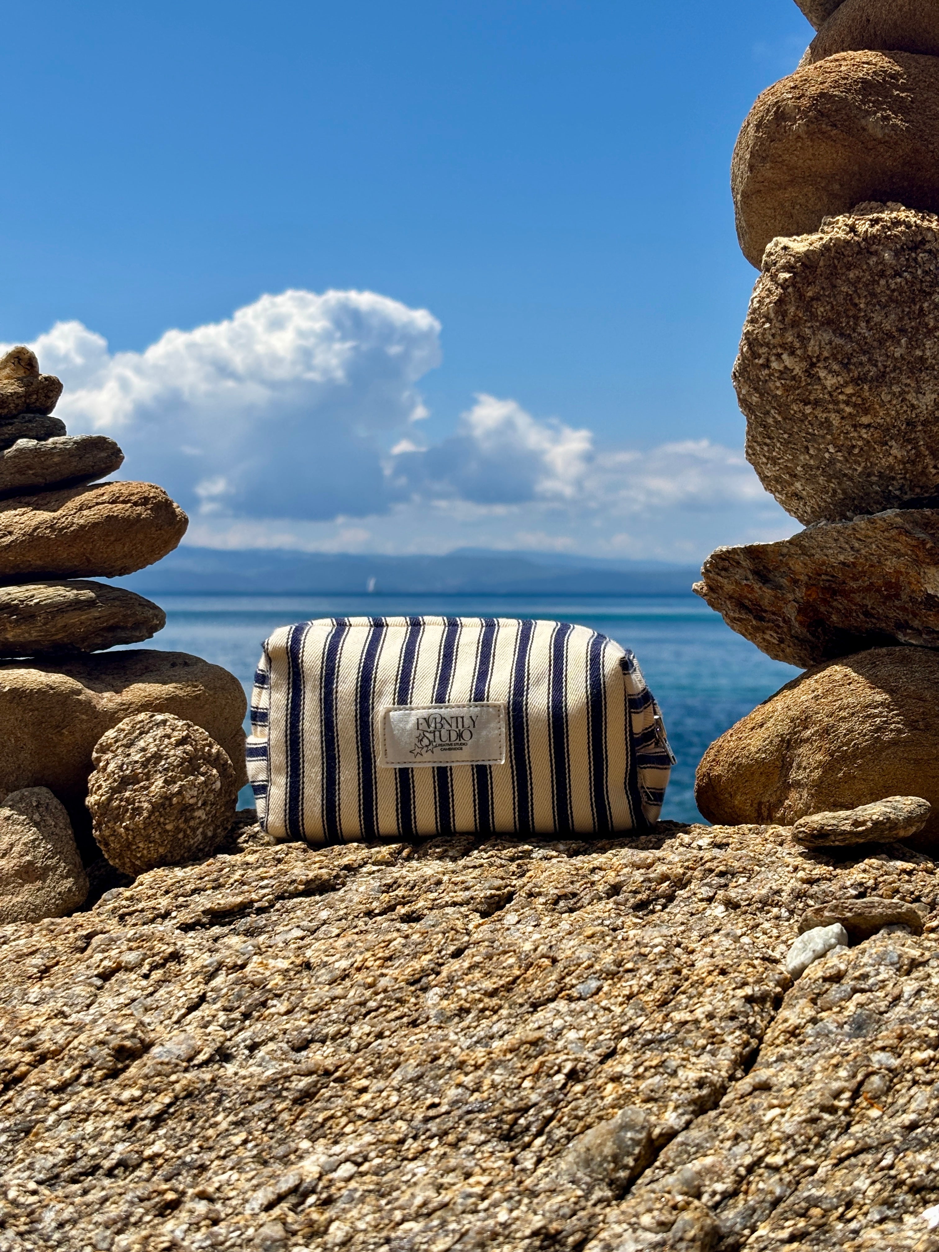 Mini Makeup Bag French Navy