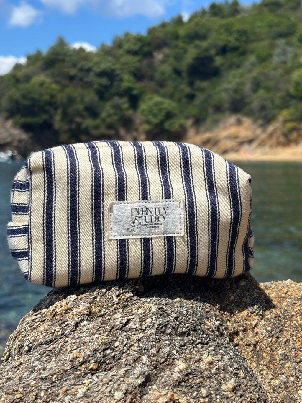 Mini Makeup Bag French Navy