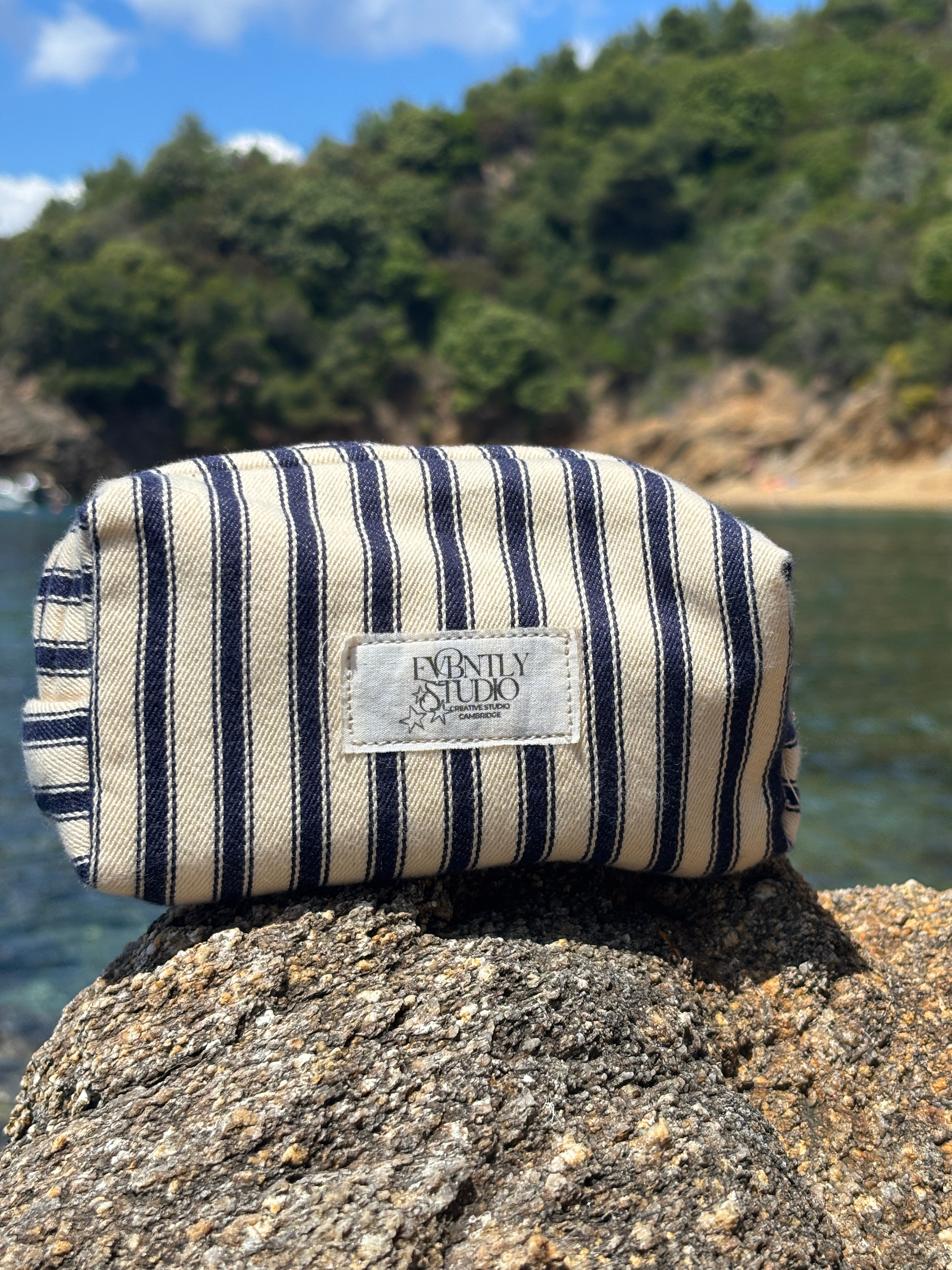 Mini Makeup Bag French Navy