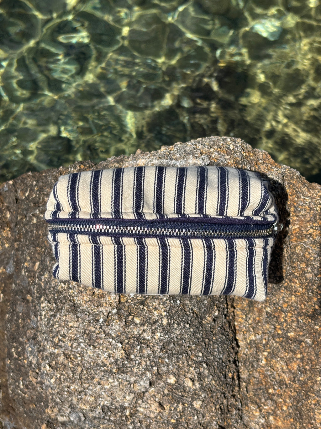 Mini Makeup Bag French Navy