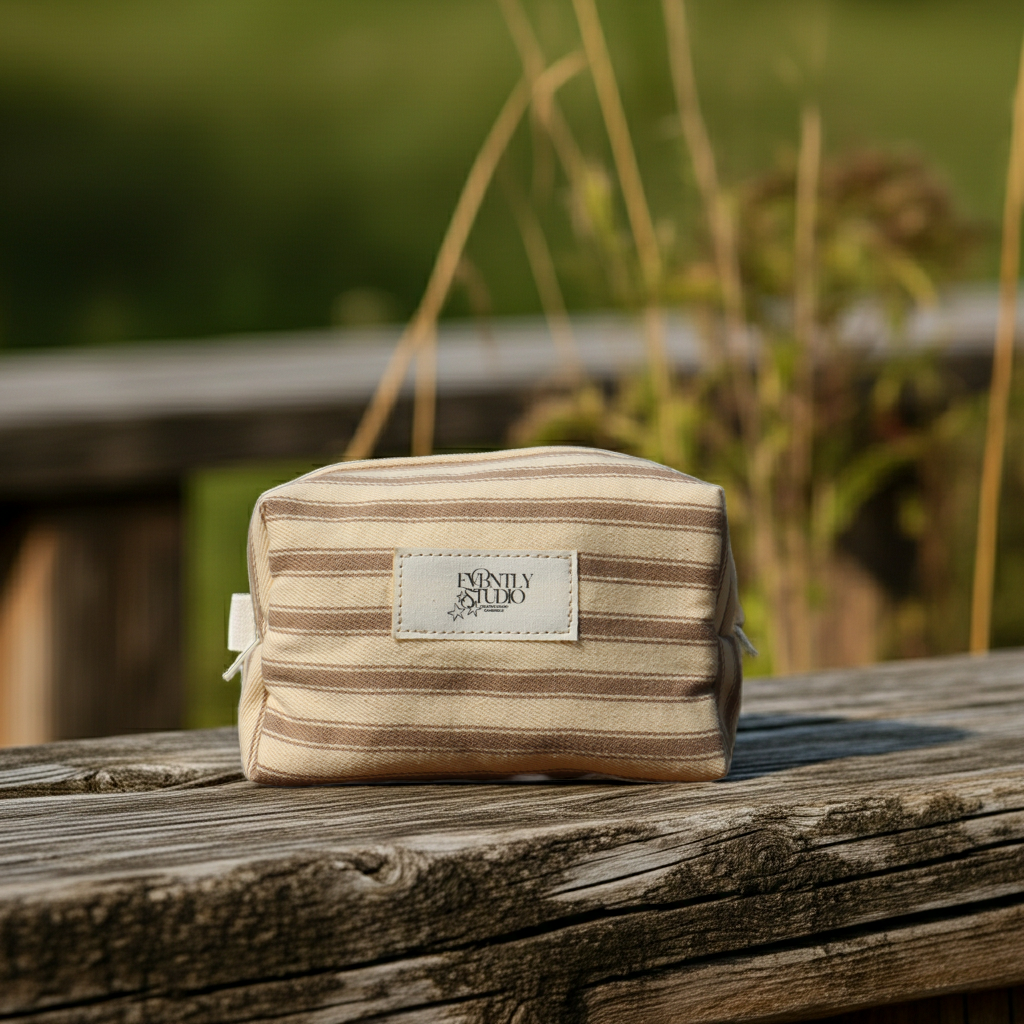 Mini Makeup Bag – Cream